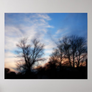 Weicher Fokus-Sonnenuntergang-Druck Poster
