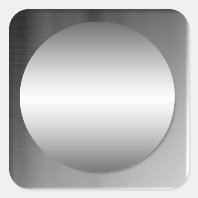 Weicher Gerahmter Metallkreiskleber Quadratischer Aufkleber (Vorderseite)