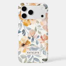Weicher Herbst-Blumen-Personalisierter iPhone / iP