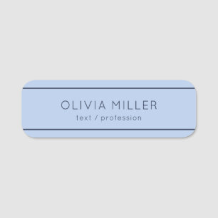Weicher Himmelblauer Minimalistischer Namensschild