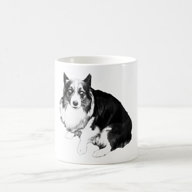 Weicher Morgen mit Corgi Kaffeetasse (Mittel)