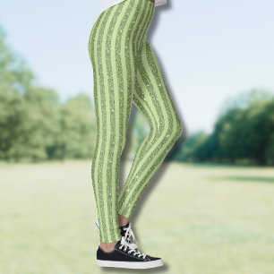 Weicher Pistazien-Glitter-Stil Minimal-Muster Leggings