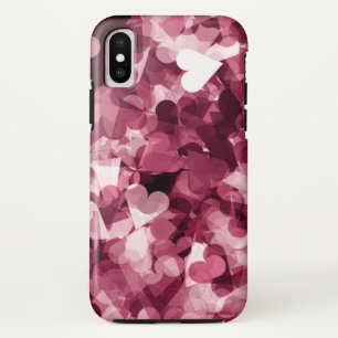Weicher rosa Kawaii Herz-Hintergrund Case-Mate iPhone Hülle