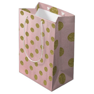 Weicher Rosen-Rosa-GoldGlitzer-bezauberndes Mittlere Geschenktüte