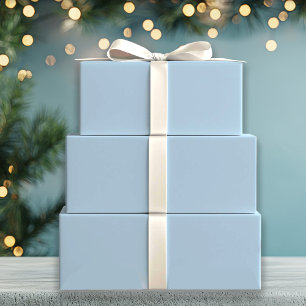 Weicher Winter Blue Solid Geschenkpapier Set