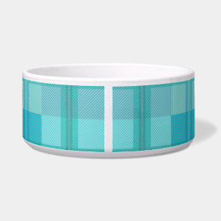 Weiches Aqua Teal Grün Karo Ästhetik Napf