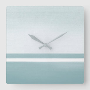 Weiches aquamarines modernes quadratische wanduhr