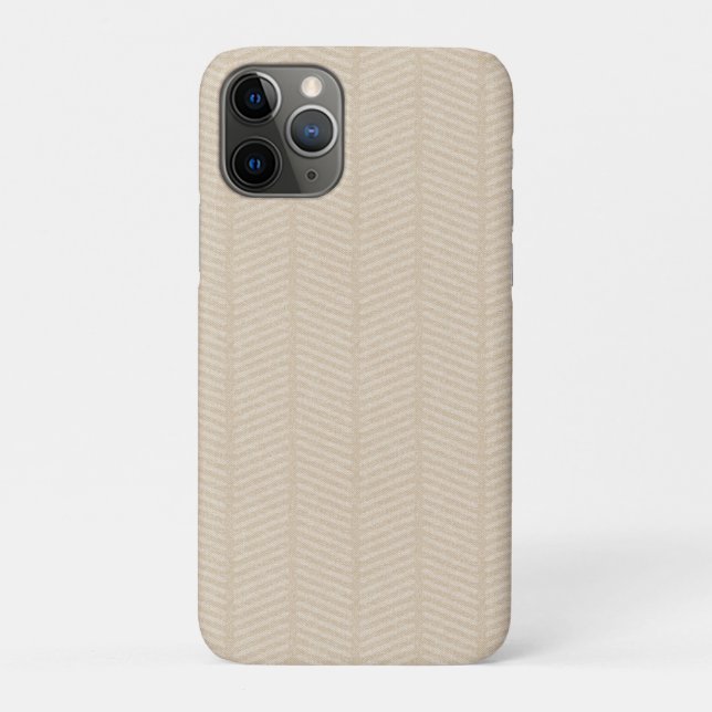 Weiches Beige Herringbone-Muster Case-Mate iPhone Hülle (Rückseite)