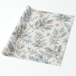 Weiches Blatt- und Blütenmuster für jeden Fall Geschenkpapier