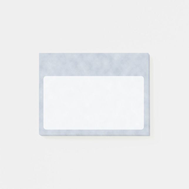 Weiches Blau-Pergament-Look Post-it Klebezettel (Vorderseite)