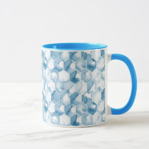 Weiches blaues Aquarell Canotype Muster Tasse