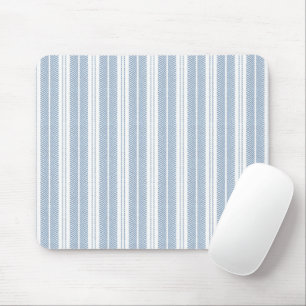 Weiches Blaues Fischgrät-Farn-Gestreiftes Muster Mousepad