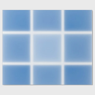 Weiches blaues Gitterfliesenmuster Geschenkpapier