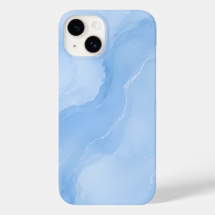 Weiches Blaues Marmormuster Abstract Case-Mate iPhone 14 Hülle