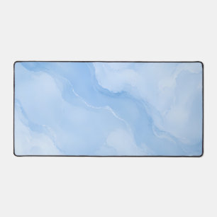 Weiches Blaues Marmormuster Abstract Schreibtischunterlage