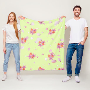 Weiches Blumen-Fleece-Decke – Alle Größen Fleecedecke
