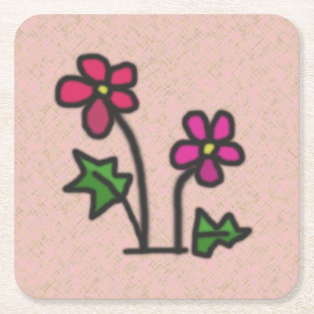 Weiches Blumen-Rosa Rechteckiger Pappuntersetzer (Vorderseite)