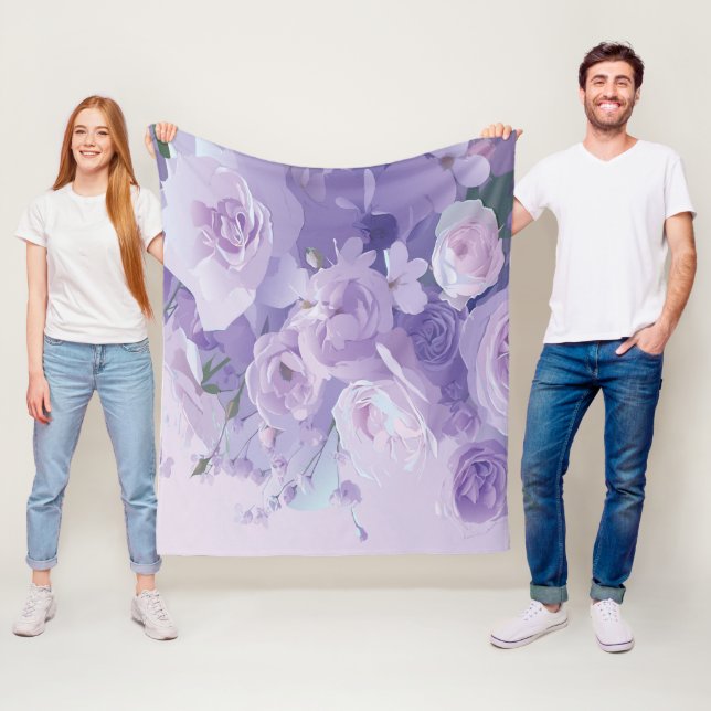 Weiches Blumenmuster Fleecedecke (Beispiel)