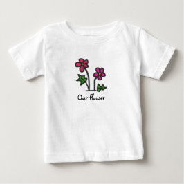 Weiches Blumenrosa mit Text Baby T-shirt