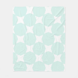 Weiches Cyan Green Pastel & White Star Design Fleecedecke