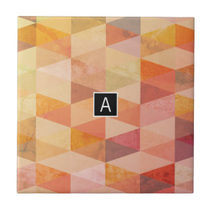 Weiches Dreieck-Geometrisches Muster   Monogrammie Fliese