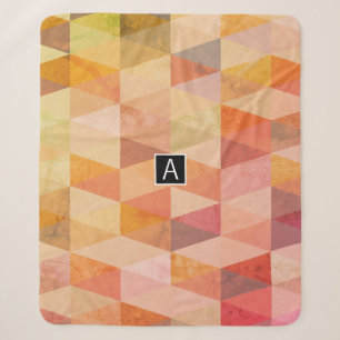 Weiches Dreieck-Geometrisches Muster Monogrammie Sherpadecke