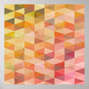 Weiches Dreieck-Geometrisches Muster Poster