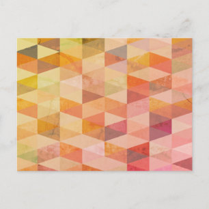 Weiches Dreieck-Geometrisches Muster Postkarte