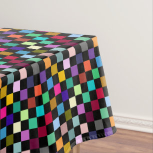 Weiches farbenfrohes kariertes Musterdesign Tischdecke