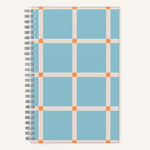 Weiches Farbrastermuster mit warmer Akzent-Minimal Notizbuch
