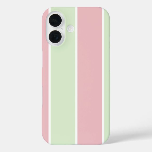 Weiches Farbvertikalstreifen-Musterdesign iPhone 16 Hülle (Rückseite)