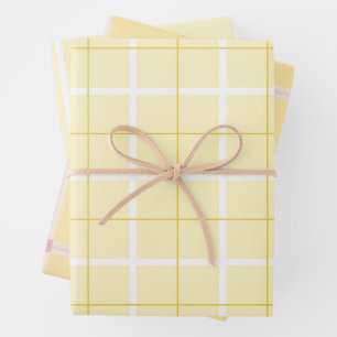 Weiches Farbvertikalstreifenmuster Punktdesign  Geschenkpapier Set