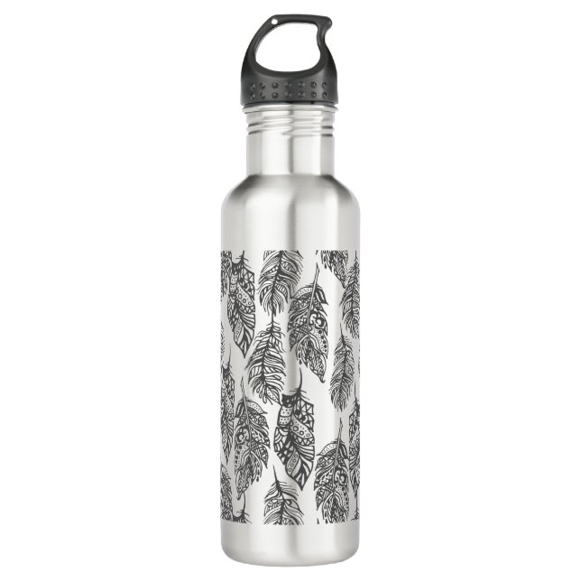 Weiches Feder-Gekritzel Trinkflasche (Vorderseite)