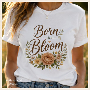 Weiches, feminin-natürlich inspiriertes Grafik-T-S T-Shirt