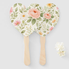 Weiches Florales Aquarellmuster   Fächer