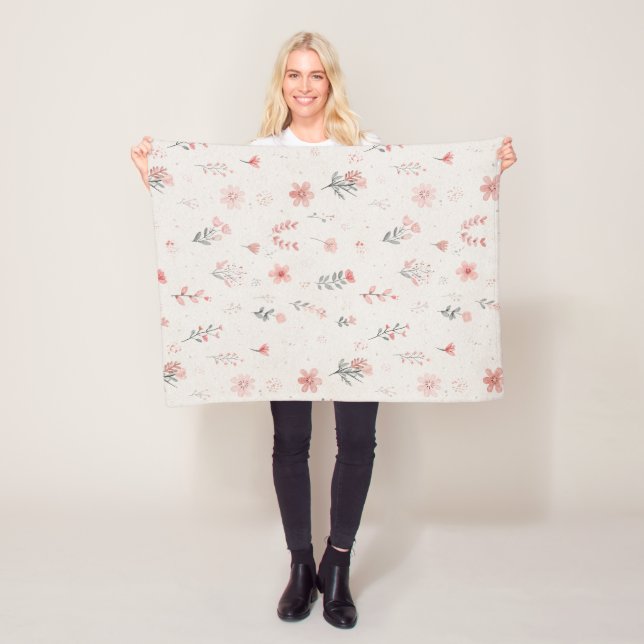 Weiches Florales Fleece-Decke Fleecedecke (Beispiel)