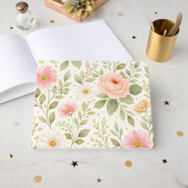 Weiches Florales Wasserfarbenmuster   Gästebuch