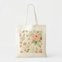 Weiches Florales Wasserfarbenmuster   Tragetasche