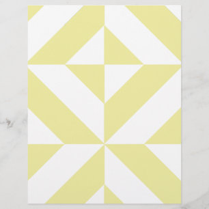 Weiches gelbes geometrisches Art Deco