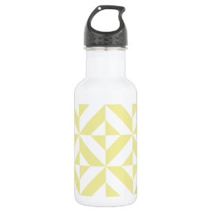 Weiches gelbes geometrisches Art Deco Trinkflasche