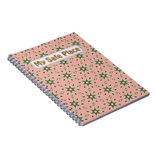 „Weiches geometrisches Blumenmuster Heilung und Notizblock