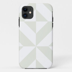 Weiches Grau Geometrische Art Deco Case-Mate iPhone Hülle