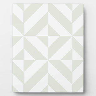 Weiches Grau Geometrische Art Deco Fotoplatte