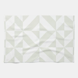 Weiches Grau Geometrische Art Deco Handtuch