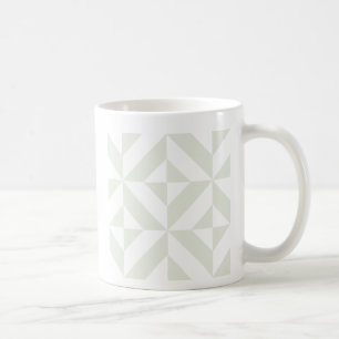 Weiches Grau Geometrische Art Deco Kaffeetasse