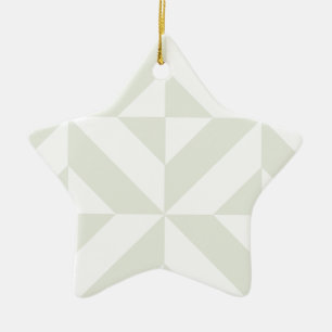 Weiches Grau Geometrische Art Deco Keramikornament