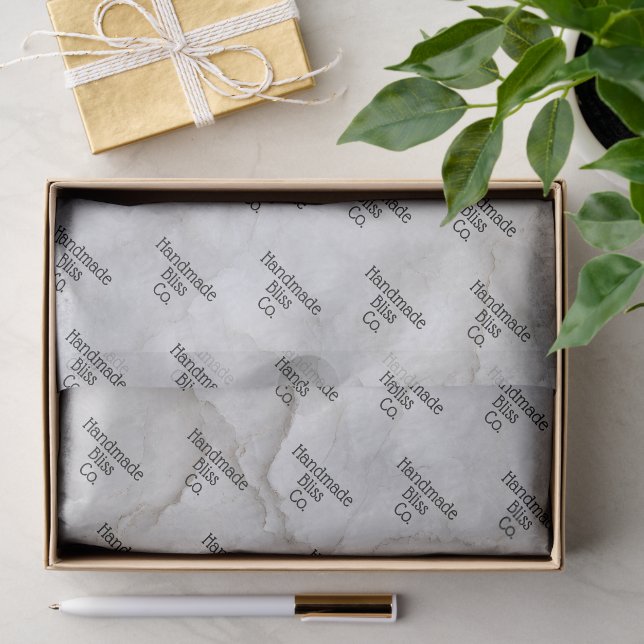 Weiches Grau Grau Marmor Seidenpapier (Geschenk)