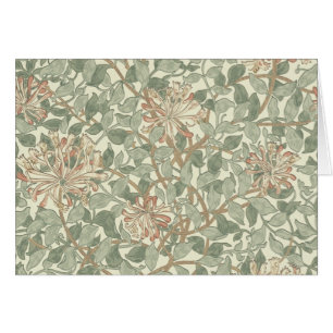 Weiches grünes Vintage-William-Morris-Geißblatt