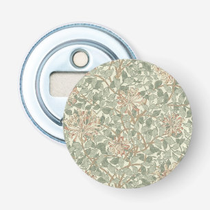 Weiches grünes Vintage-William-Morris-Geißblatt Flaschenöffner