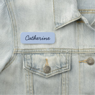 Weiches Himmelblau Einfaches Süßes Namensschild